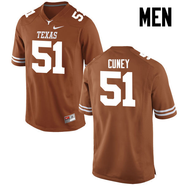 Men #51 Terrell Cuney Texas Longhorns College Football Jerseys-Tex Orange